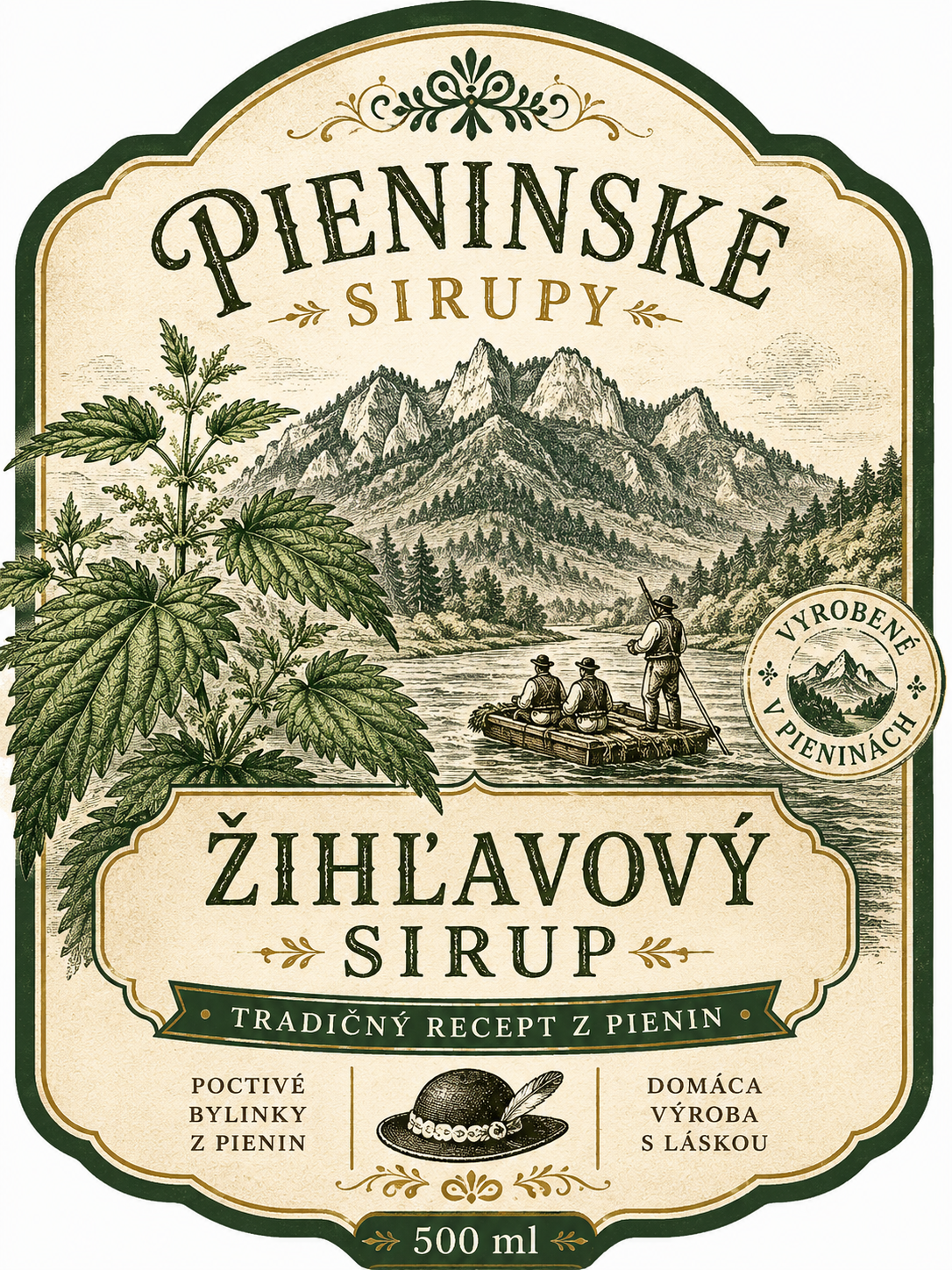 Pieninské sirupy (Ipom) - Žihľavový sirup.